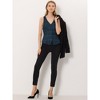 Allegra K Women's Plaid V Neck Single Breasted Sleeveless Racerback Waistcoat - 4 of 4