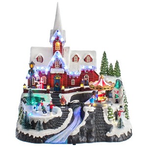 Kurt Adler 15-Inch Lighted Musical Church Christmas Village - 1 of 1