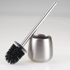 iDESIGN Forma Toilet Brush Brushed Stainless Steel: Durable Holder, Bathroom Cleaning Accessory - 3 of 4