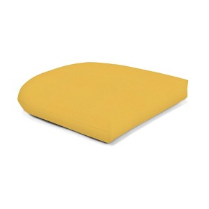 Casual Cushion Solid Sunbrella Fabric 1-Piece Indoor/Outdoor Wicker Seat Pad Cushion, 19.5"W x 19.5"L - 1 of 4