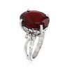 Ross-Simons 11.00 Carat Garnet and .10 ct. t.w. White Topaz Ring in Sterling Silver - 3 of 4