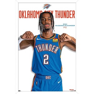 Trends International NBA Oklahoma City Thunder - Shai Gilgeous-Alexander 23 Framed Wall Poster Prints - 1 of 4