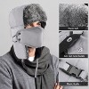 mysuntown Winter Hats for Women Men Trapper Ushanka Hat with Ear Flaps Warm Russian Bomber Hats for Cold Weather Grey - 4 of 4