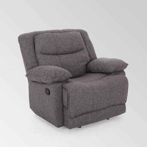 Coosa Contemporary Pillow Tufted Massage Recliner Charcoal - Christopher  Knight Home : Target