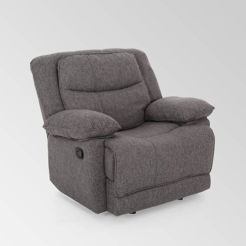 Estrada Contemporary Glider Recliner Charcoal Tweed - Christopher Knight Home, 1 of 8