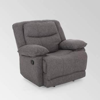 Estrada Contemporary Glider Recliner Charcoal Tweed - Christopher Knight Home
