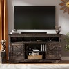 TV Stand for 65+ Inch TV, 33" Tall Farmhouse Entertainment Center with Sliding Barn Door, Wood TV Consoles for Living Room - 2 of 4