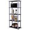 Costway 5-Tier Multi-Functional Storage Shelves Rack Display Bookcase Home Furni Black - 3 of 4