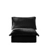 Vynxaria Modern Armless Sofa ¨C Black Corduroy, Removable Covers, 100% High-Density Foam, Sturdy Wood Frame (300lbs/Seat) - 2 of 4