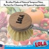 Lola Products Replacement Head for The Original Tampico Vegetable & Dish Brush, 2" Small Head, Birchwood & Poly Bristles, Reusable & Washable, 1 Pack - 4 of 4