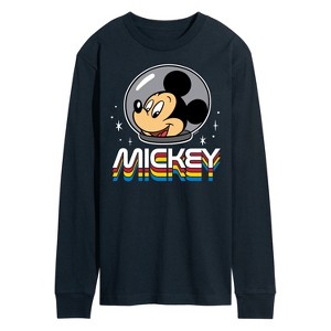 Men's - Disney - Mickey Mouse Astronaut Portrait Long Sleeve Graphic T-Shirt - 1 of 4