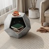 Gulches 25.98'' Modern Pet Furniture Cat Carrier, Sofa Side Table, cat bed,Planter MDF Multifunctional Furniture, Sumac,Gray - 3 of 4