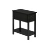 FONTOI 2-Tier Side Table with Storage Drawer, Bedside Table with Storage Shelf, Nightstand for Books/Plants, Black, 21.75"*24.25"*11.75" - 4 of 4