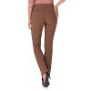 Rekucci Women's Pull-On Straight Leg Pants with Pockets & Tummy Control – Office Workwear Stretch Trousers - 3 of 4
