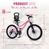 Gulches Kids' Mountain Bike 24 Inch, Shimano 6-Speed, Reinforced Steel Frame, Dual Disc Brakes, Black Leather Saddle, for Boys & Girls - 3 of 4