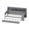 KIGFTSOD Wooden Full Size Daybed with Storage Shelves, Multi-functional Bed with Twin Size Trundle Bed and Study Desk - 4 of 4