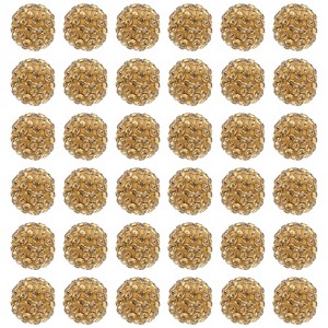 Unique Bargains Round Ball DIY Rhinestone Clay Beads for Jewelry Making 60 Pcs - 1 of 4