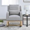 CAVINAS 27.5" Rocking Accent Chair with High Backrest and Side Pockets, Upholstered Nursery Glider for Living Room or Bedroom - 3 of 4