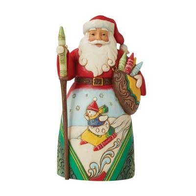 Jim Shore 7.0" Wishing You  Colorful Christmas Crayola Santa  -  Decorative Figurines