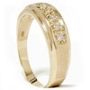 Pompeii3 Mens 1/6ct 14K Yellow Gold Diamond Wedding Ring Band - 3 of 4