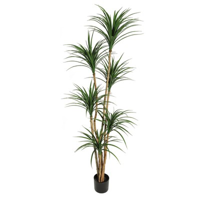 4 Ft Artificial Dracaena Tree, Realistic Fake Dracaena Plant, Tall Dracaena Houseplant for Indoor Décor