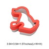 Unique Bargains Large Dog Trio Cookie Cutter Hand Washable Stainless Steel Plastic Tangerine Orange 4"x4.4"1.6" 1Pcs - 3 of 4