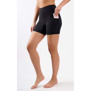90 Degree By Reflex High Waist Power Flex Yoga Shorts - Tummy Control Biker  Shorts for Women 2 Pack