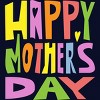 Junior's Design By Humans Happy Mother's Day Colorful Text By Yunta T-Shirt - 2 of 2