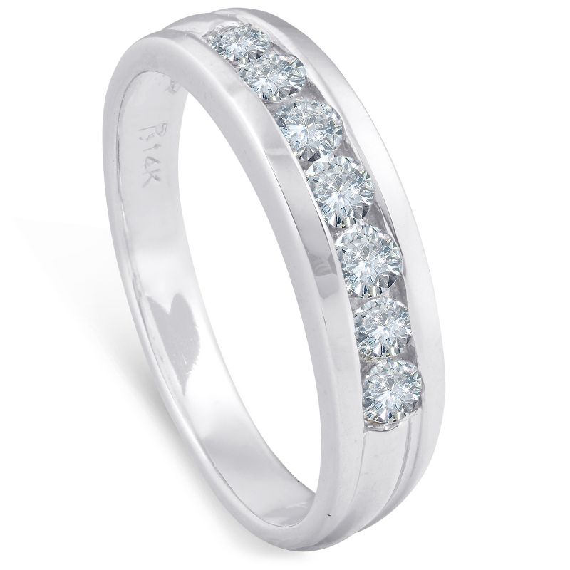Pompeii3 5/8ct Diamond Wedding 14K White Gold Anniversary Ring, 2 of 6