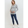 Hello Miz Women's V Neck Wrap Maternity Nursing Sweater Top - 4 of 4