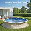 VEVOR 27-ft Round Above Ground Pool Liner, Overlap Pool Liners, Standard Gauge Vinyl, 48-to-54inch Wall Height, Blue - 4 of 4