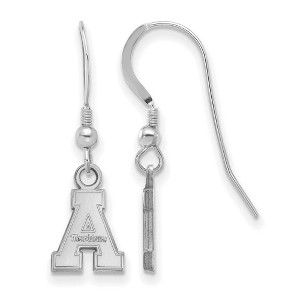 Black Bow Jewelry Sterling Silver Appalachian State Mountaineers NCAA Dangle Earrings - 1 of 3