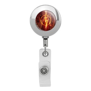 The Flash Tv Series Lightning Streak Metal Chrome Badge ID Card Holder Clip - 1 of 3