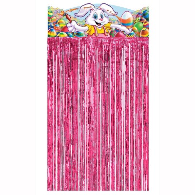 Beistle 4' 6" x 3' Easter Bunny Character Curtain; 2/Pack 40450
