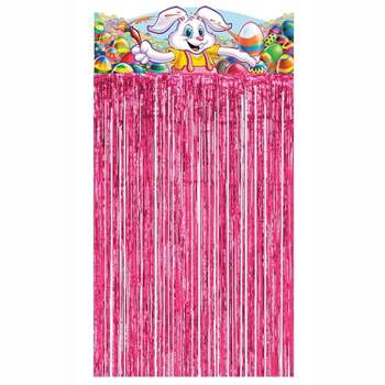 Beistle 4' 6" x 3' Easter Bunny Character Curtain; 2/Pack 40450