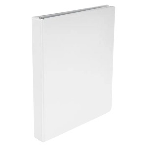 School Smart D Ring Binder, Polypropylene, 1 Inch, White - 1 of 4