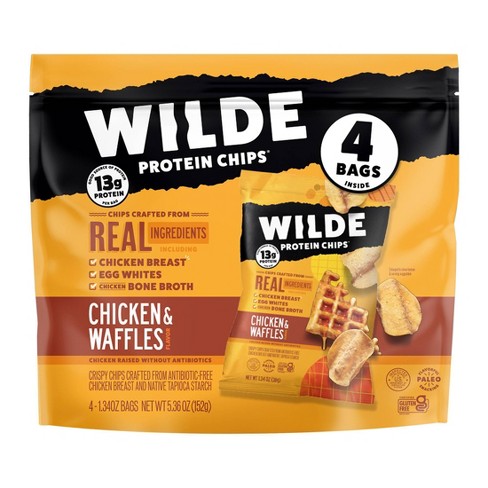 Wilde Brand Protein Chips - Chicken & Waffles - 4ct : Target