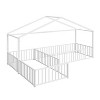 Polibi Double Twin Size L-Shaped Montessori Metal House Bed Frame - 3 of 4