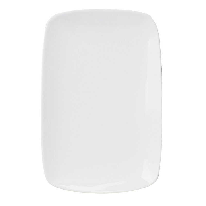 Harold Import Co. White Porcelain 6.25 x 9.75 Inch Rectangular Platter, 1 of 3