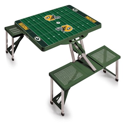 NFL Green Bay Packers Portable Folding Table with Seats