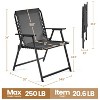 Yaheetech Set of 2 Folding Dining Chairs with Backrest for Garden, Lawn, Backyard - 3 of 4