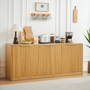 67" Modern Sideboard Buffet Cabinet, 6-Door Large Capacity Storage Cabinet for Living Room Kitchen-3irtyhousy - 1 of 4