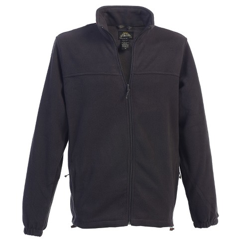 GIOBERTI Men's Full Zip Polar Fleece Jacket, Heather Charcoal, Large