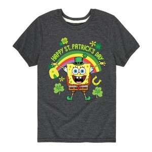 Boys' - SpongeBob Squarepants - Happy St Patricks Day Short Sleeve Graphic T-Shirt - 1 of 4