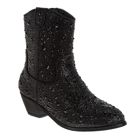 Badgley Mischka Girls Dressy Western Cowboy Boots With Rhinestones Jeweled Little Kids big Kids Target