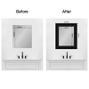 Amanti Art Mirror Makeover Bathroom Mirror Frame Border Kit - Fully Assembled Peel and Stick Frame - Mirror NOT Included - Parlor Trim - 4 of 4