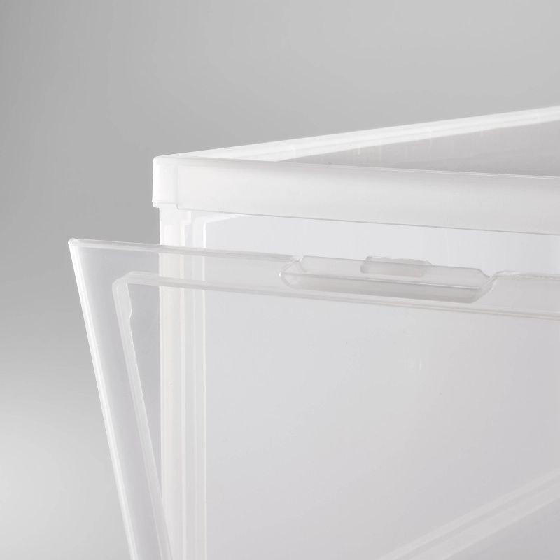 Small Stackable Bins Front Opening Clear Plastic - Brightroom™, 3 of 7