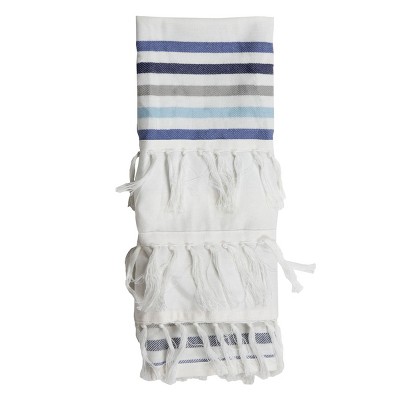 3piece High Quality Blue White Striped Tea Towel Kitchen Towel