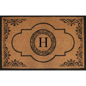 A1HC Non Slip Rubber and Natural Coir Doormat for Outdoor Entrance Front Door Mat 30x48 Monogrammed - 1 of 4