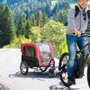 Aosom 2-in-1 Small Dog Bike Trailer and Bike Stroller with Hitch, Bicycle Trailer Sidecar Bike Wagon Cart Carrier Attachment for Travel - 3 of 4